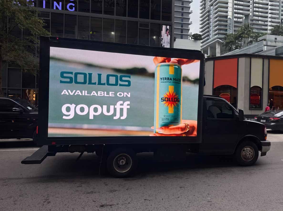 LED truck with a Sollos / Gopuff campaign